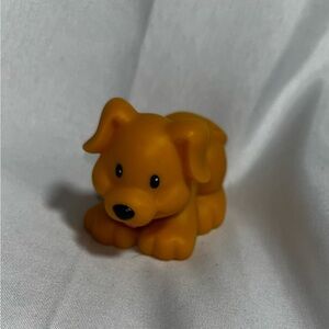 Vintage 2005 Fisher-Price Little People Tan Dog Puppy Figure Rare